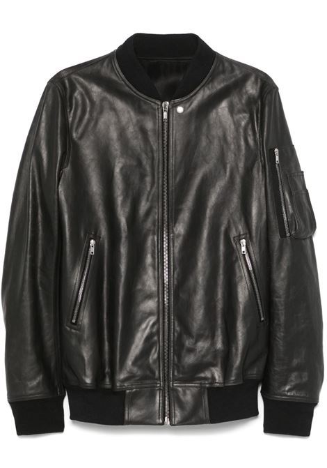 Black leather jacket Rick owens - men